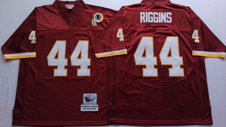 Men NFL Washington Redskins 44 Riggins red Mitchell Ness jerseys